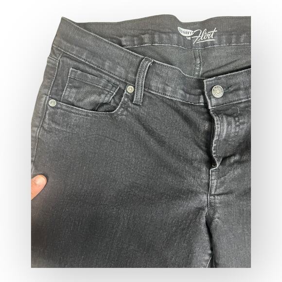 Old Navy The Flirt Skinny Jeans Charcoal Wash Black Size 12 - Picture 3 of 5